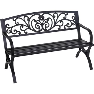 Garden Bench ม้านั่งกลางแจ้ง Patio Bench สําหรับกลางแจ้งโลหะ Porch Clearance ทํางาน Entryway เฟอร์นิเจอร์โครงเหล็กสําหรับ Yard