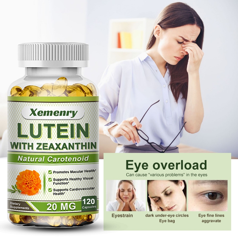 แคปซูล Lutein และ Zeaxanthin มีลูทีน 20 มก. และ Zeaxanthin 5 มก.