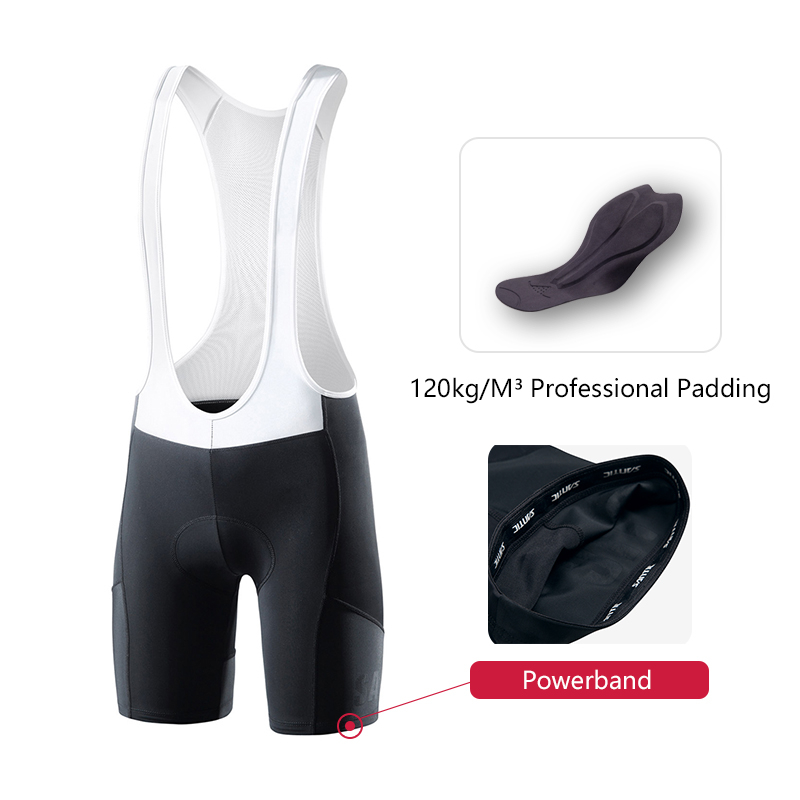 Santic ขี่จักรยานกางเกงขาสั้นสําหรับชาย 4D Breathable Bib กางเกงขาสั้นขี่จักรยานกลางแจ้งกีฬา Mountain Bib กางเกงขาสั้น KM25C05203