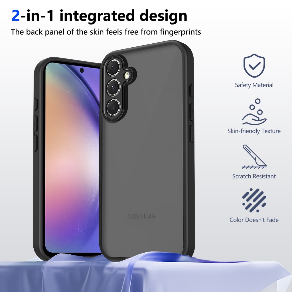 เคสสําหรับ Samsung Galaxy M56 5G M 56 SM-M566B, SM-M566B/DS เคสโทรศัพท์ Matte Frosted Clear โปร่งแสง