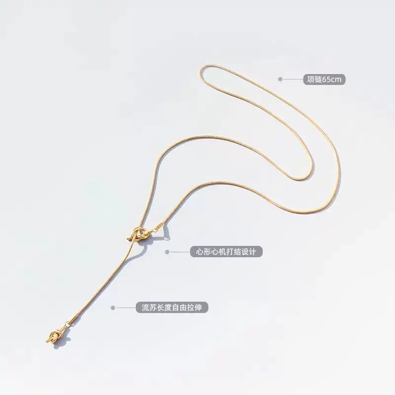 สร้อยคอสแตนเลส จี้รูปหัวใจ ประดับปม ติดทนนาน แบบเรียบง่าย ราคา ถูกที่สุด ดีลบีเคเค แกลเลอรีภาพที่ 9