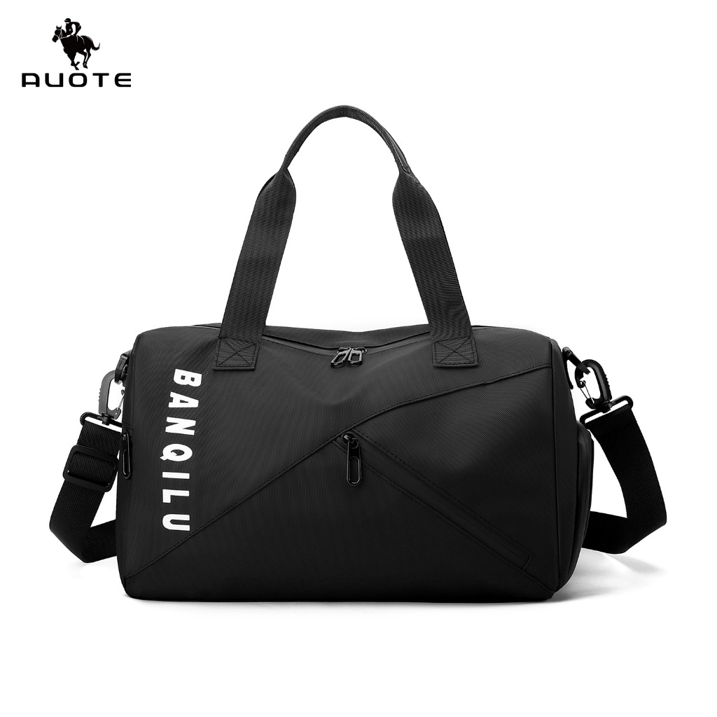 AUOTE กระเป๋าออกกำลังกายแบบพกพาสำหรับกลางแจ้งแบบแยกส่วนแห้งและเปียกสำหรับผู้ชาย