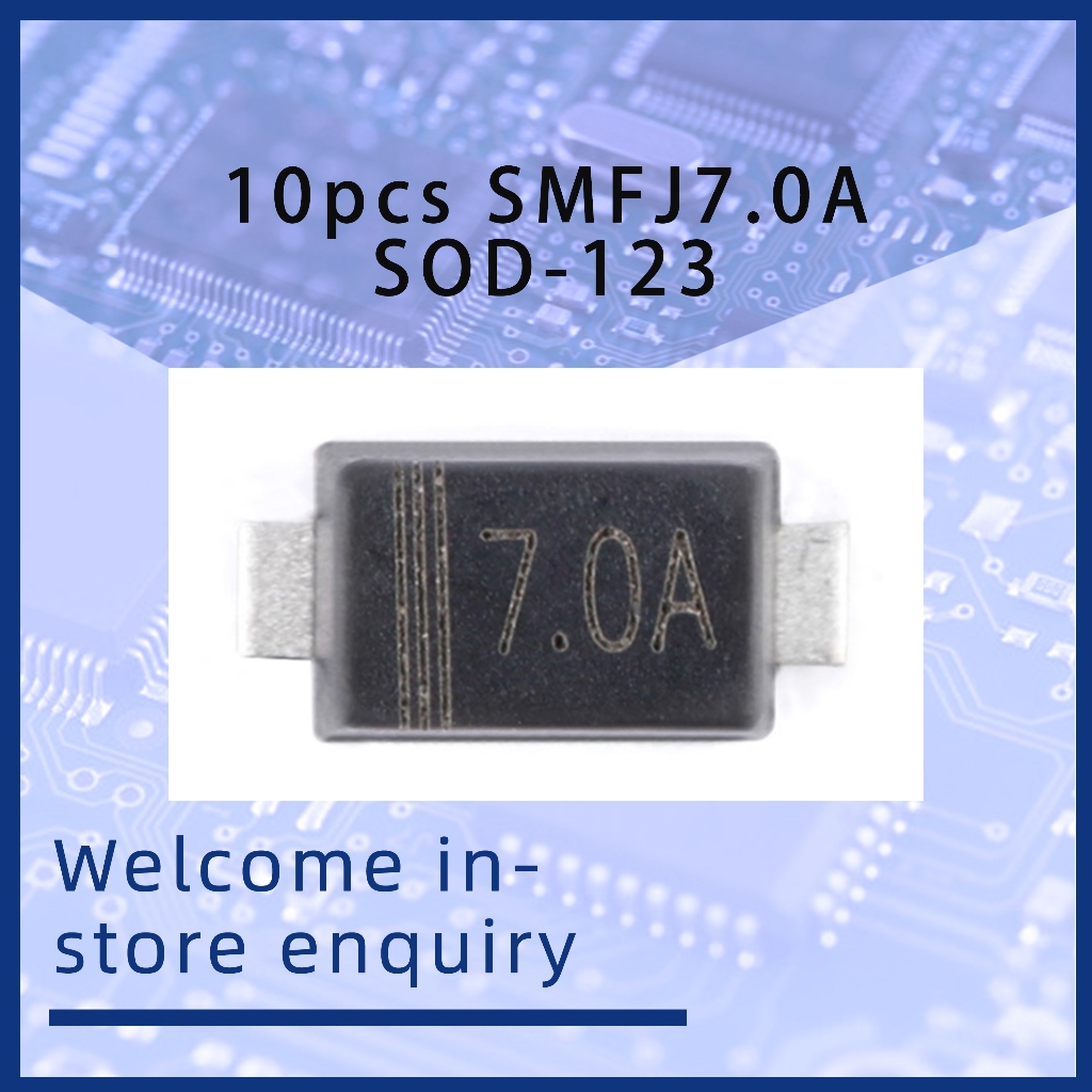 10 ชิ้น SMFJ7.0A SOD-123 7V/Unidirectional TVS Surge Suppression Diode