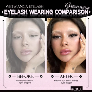 ขนตาปลอมปุย Natural Mink Lashes ดูเหมือน Extensions Fluffy 3D Volume Fake Lashes