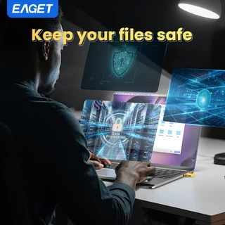 EAGET FU80 5Gbps แฟลชไดรฟ์โซลิดสเตตพร้อมการเข้ารหัสลายนิ้วมือ (128GB/256GB)