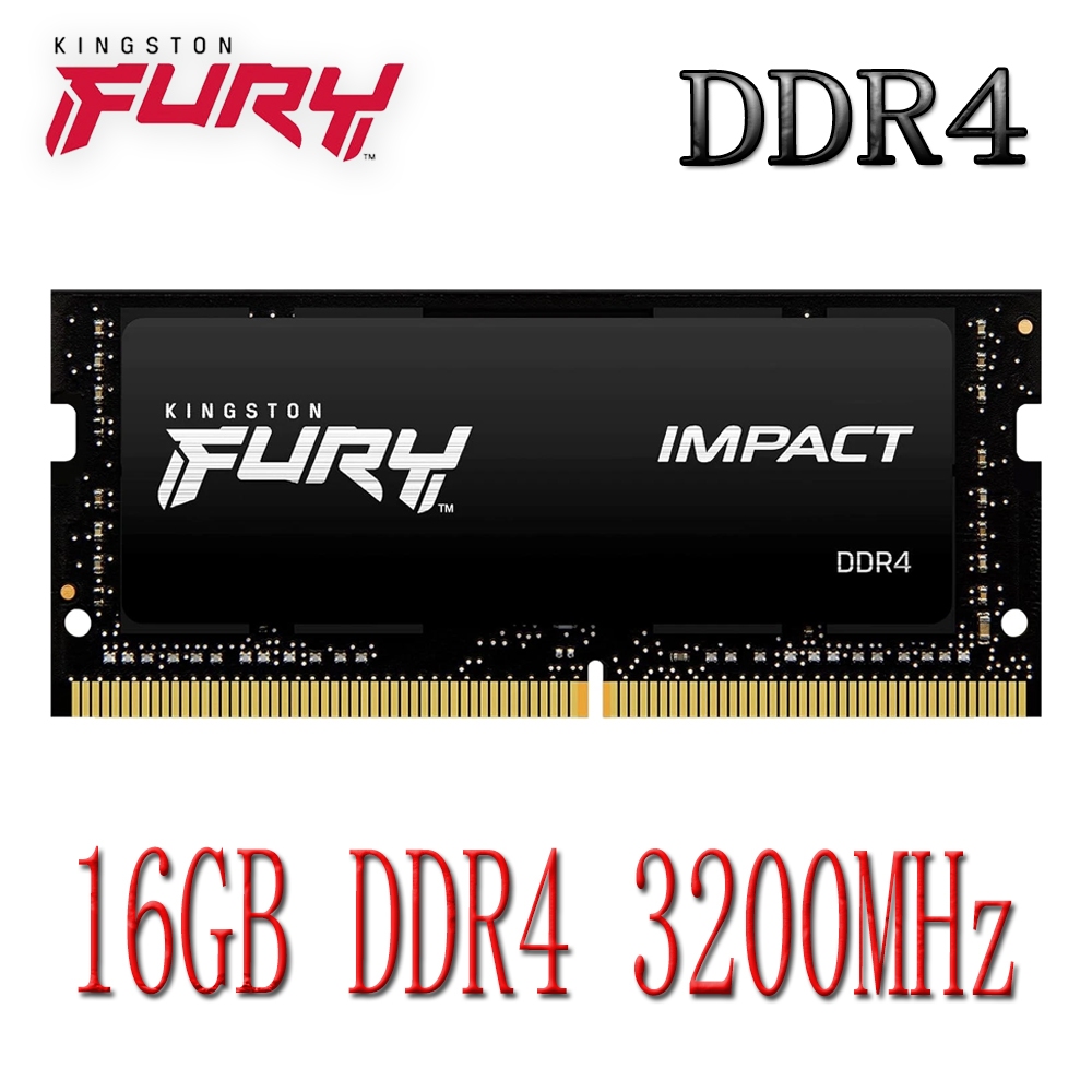 Kingston FURY Impact DDR4 RAM 16GB DDR4 3200MHz KF432S20IB/16 PC4-25600S หน่วยความจําแล็ปท็อป RAM