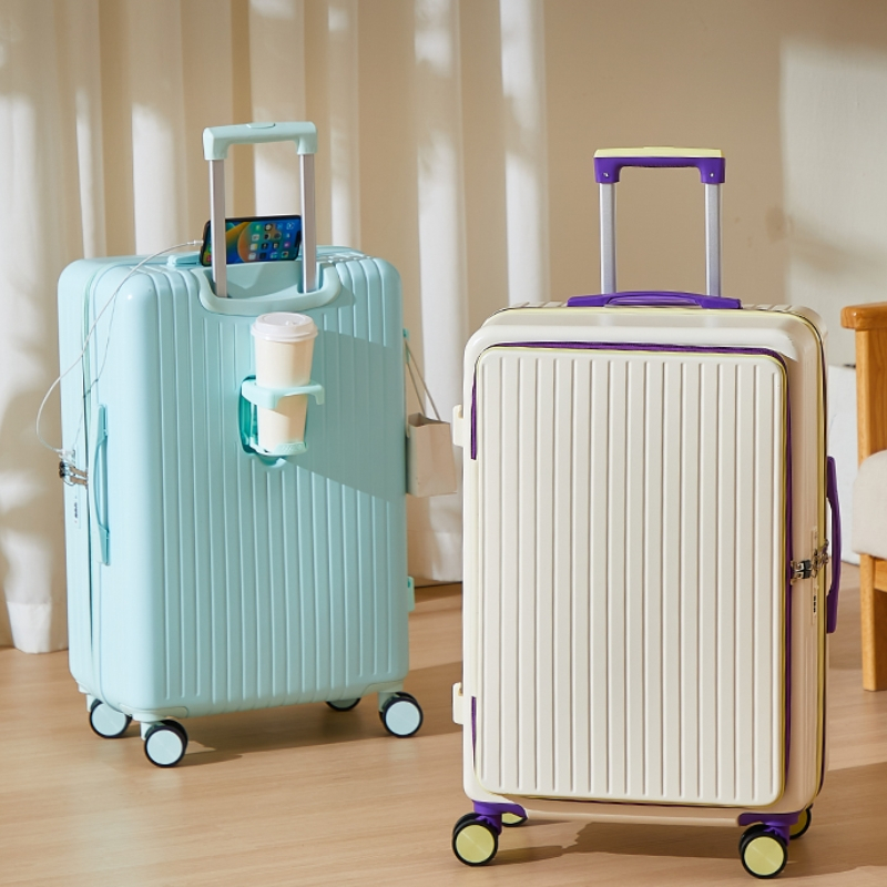 กระเป๋าเดินทางล้อลาก 20/26 นิ้ว เฟรมซิปฝาเปิดหน้า ซิปขยายข้าง วัสดุPC100% USB Port lugagge - รูปที่ 7