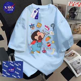 【พร้อมส่ง】🔥NASAคอกลม เสื้อ ผ้าฝ้ายแท้100% เสื้อยืด ใส่ได้ทั้…