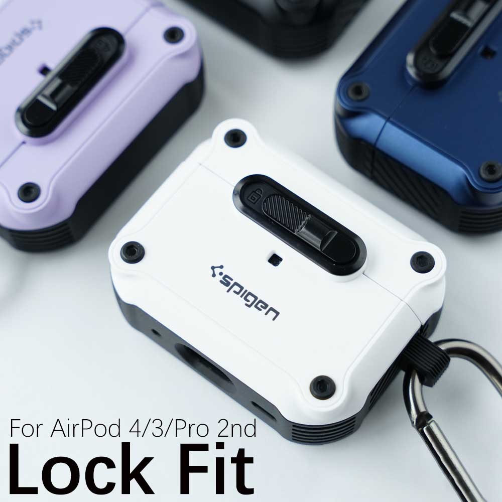 SGP Lock Fit Drop-Proof Hard Case สําหรับ AirPods 4 ฝาครอบป้องกันกรณีล็อคเปิดง่ายสําหรับ AirPods Pro 2nd Full Drop ฝาครอบป้องกันสําหรับ Galaxy Buds 3/3 Pro กรณีพร้อมกล่อง