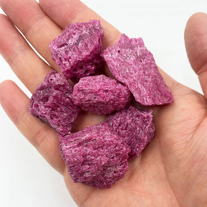 100 กรัม/แพ็ค Artifical Red Corundum หินดิบถังปลา Aquarium ตกแต่ง Rock Home Mineral Decor