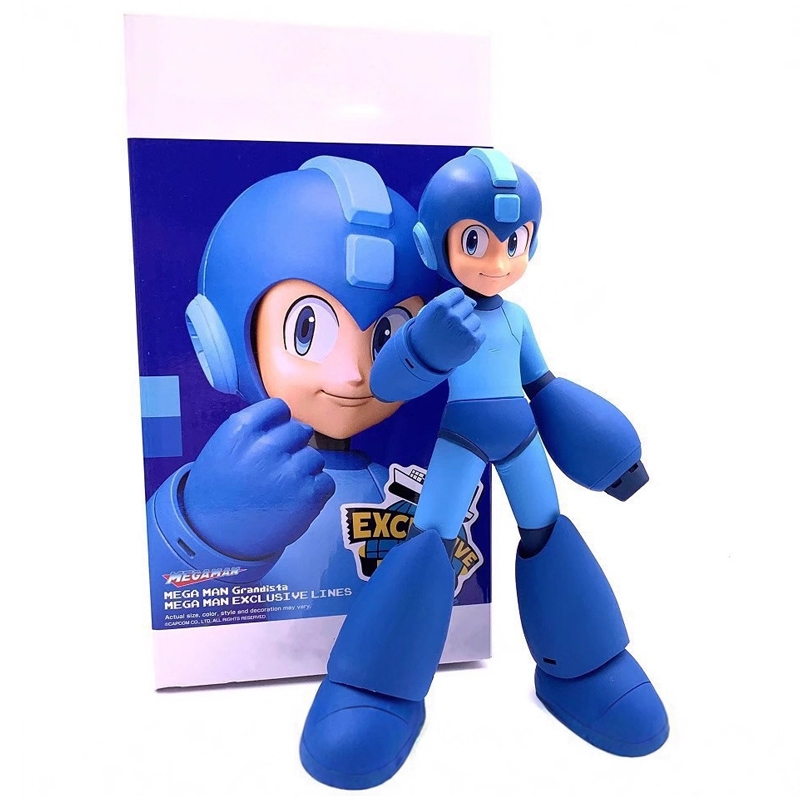 23 ซม.ญี่ปุ่น GAM รูป Rockman Classic Edition Mega Man รูปปั้น PVC Desktop Collection ตกแต่งตัวเลขการกระทําตุ๊กตาของเล่น