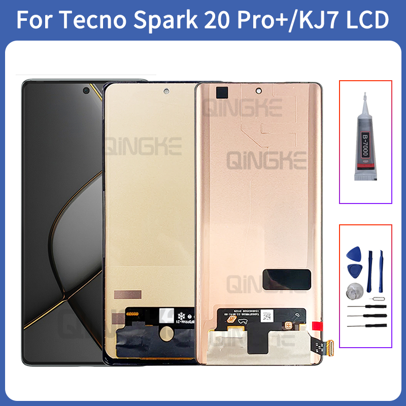 สําหรับ Tecno Spark 20 Pro + LCD KJ7 AMOLED จอแสดงผล Touch Screen Digitizer Assembly สําหรับSpark 20