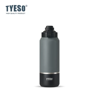 TYESO 01-01013 / 01-01014 / 01-01015 ขวดน้ำเก็บอุณหภูมิ 1200ml / 1500ml / 2000ml สแตนเลสสูญญากาศ เก็บร้อน-เย็น 24ชม. ฝา Pop-Up กันรั่ว BPA Free กระติกน้ำความจุใหญ่