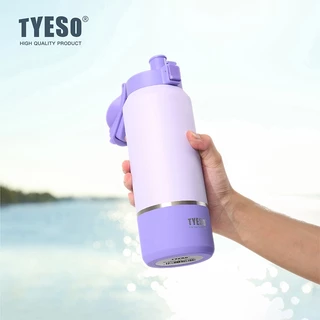 TYESO 01-01013 / 01-01014 / 01-01015 ขวดน้ำเก็บอุณหภูมิ 1200ml / 1500ml / 2000ml สแตนเลสสูญญากาศ เก็บร้อน-เย็น 24ชม. ฝา Pop-Up กันรั่ว BPA Free กระติกน้ำความจุใหญ่