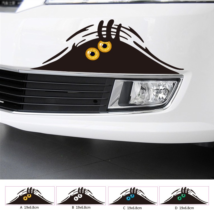 Hill Peeping Eyes Light Eyebrow Car Sticker ผ้าคลุมรถ Hill Eyes ที่ไม่ซ้ํากันสะท้อนแสง Scratch Car S