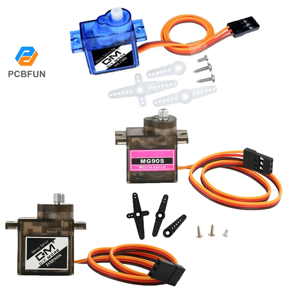 Pcbfun 9G/12G SG90 MG90S Mini Gear Micro Servo Motor สําหรับ RC เครื่องบินอะไหล่ของเล่นมอเตอร์