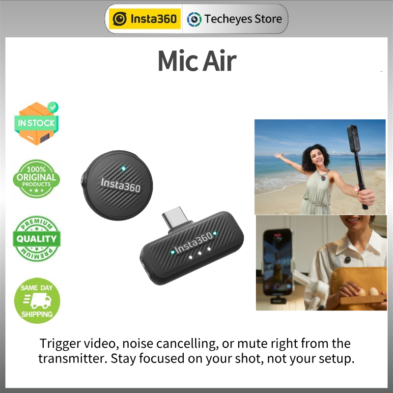 Insta360 Mic Air สําหรับ Insta360 X5Ace Pro 2Flow 2 Proflow ProFlow Action กล้อง