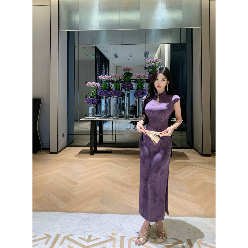 ชุดเดรสยาวเช่ามSAM แขนกุด สไตล์เซ็กซี่และเรียบหรู เหมาะสำหรับใส่ในงานปาร์ตี้ - รูปที่ 4