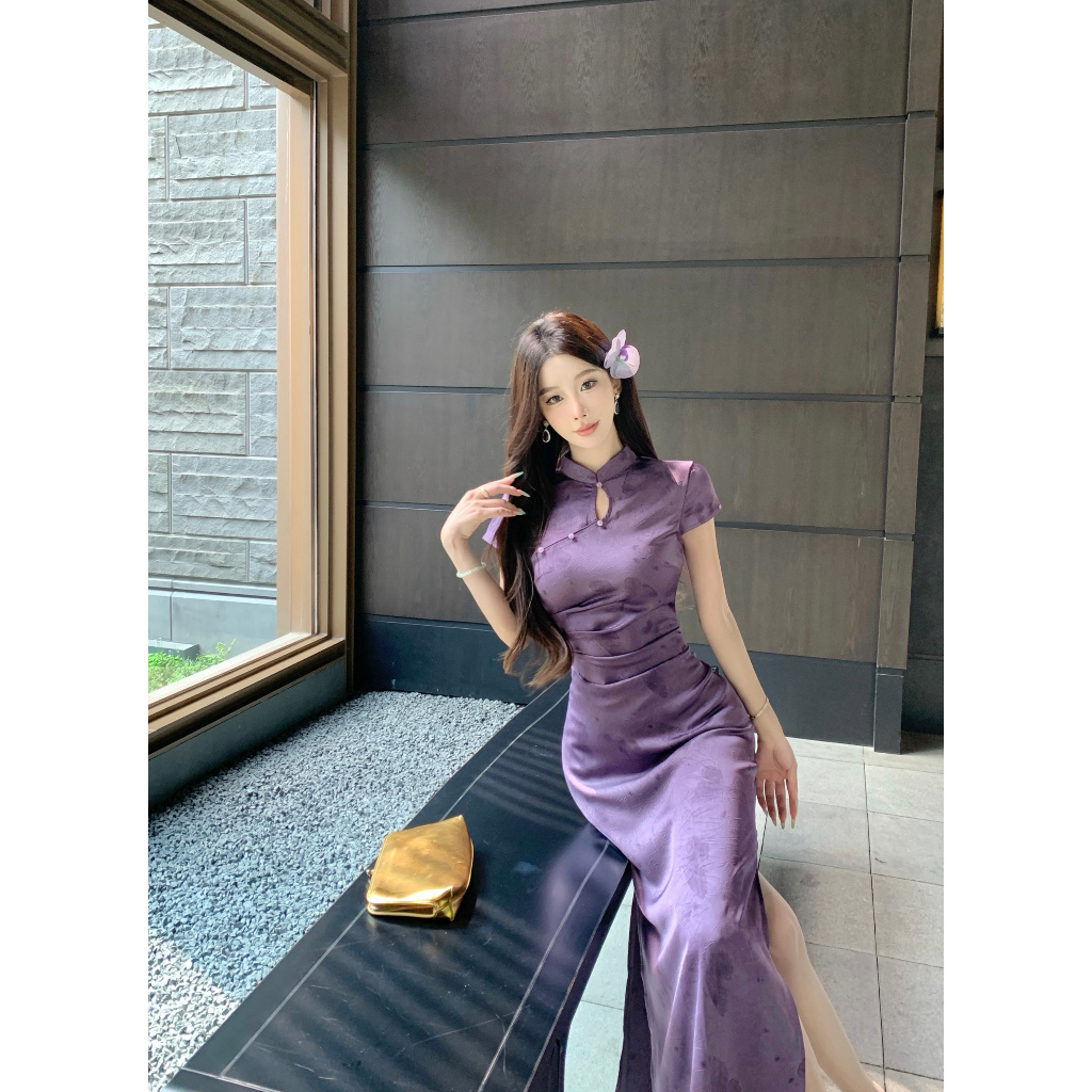 ชุดเดรสยาวเช่ามSAM แขนกุด สไตล์เซ็กซี่และเรียบหรู เหมาะสำหรับใส่ในงานปาร์ตี้ - รูปที่ 6