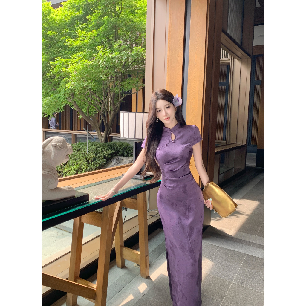 ชุดเดรสยาวเช่ามSAM แขนกุด สไตล์เซ็กซี่และเรียบหรู เหมาะสำหรับใส่ในงานปาร์ตี้ - รูปที่ 5