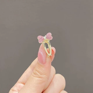 สไตล์ใหม่ลดอายุเพชรเต็มโบว์กิ๊บหักมินิขนาดเล็กด้านข้างหน้าม้าคลิป