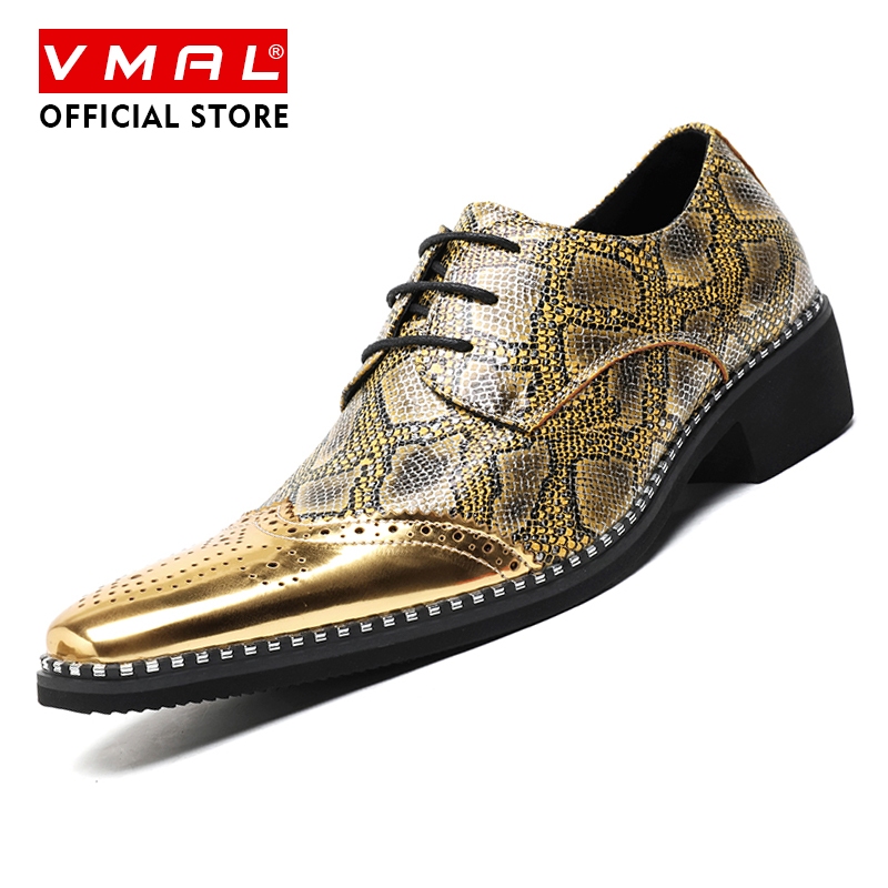 VMAL 38-46 รองเท้าหนังลําลองสําหรับบุรุษแฟชั่นลําลองกันลื่นทนต่อการสึกหรอสไตล์อังกฤษปลายแหลมแบบผูกเช