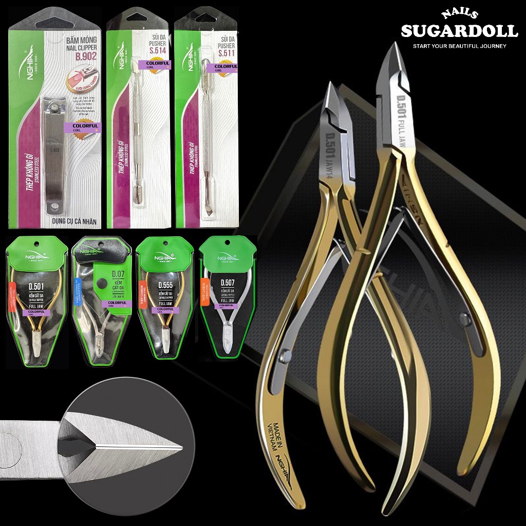 พร้อมส่งในBangkok ✨ กรรไกรตัดหนังนำเข้าแท้ 100% จากเวียดนาม ✨  แท้ 100% เหมาะสำหรับทำเล็บมืออาชีพ ( NGHIA D.555 / D.507 / D.501 / S.511 / S.514 / B.902