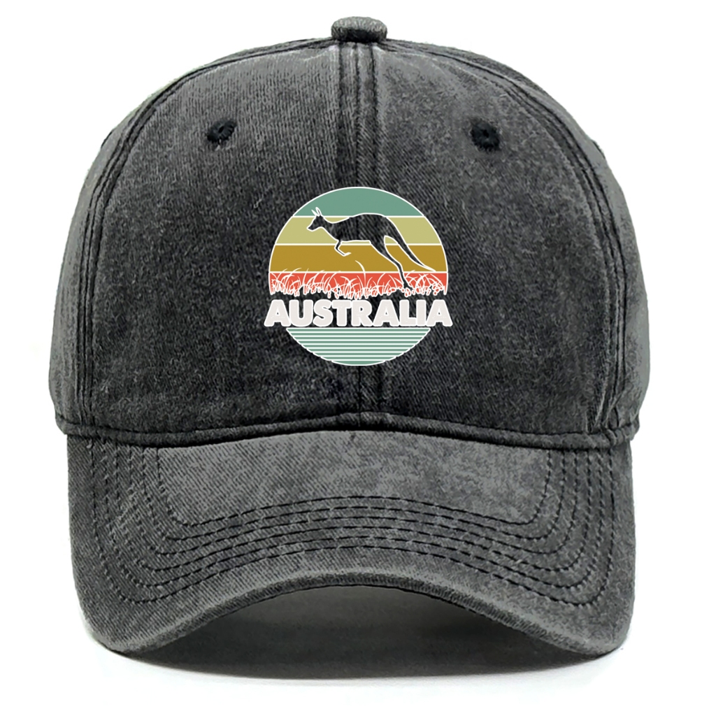 AUSTRALIA Kangaroo เบสบอลหมวก Snapback หมวกตาข่ายบังแดดปรับ Ideal ผู้ชายผู้หญิงสวมใส่ทุกวันเดินป่ากอล์ฟ