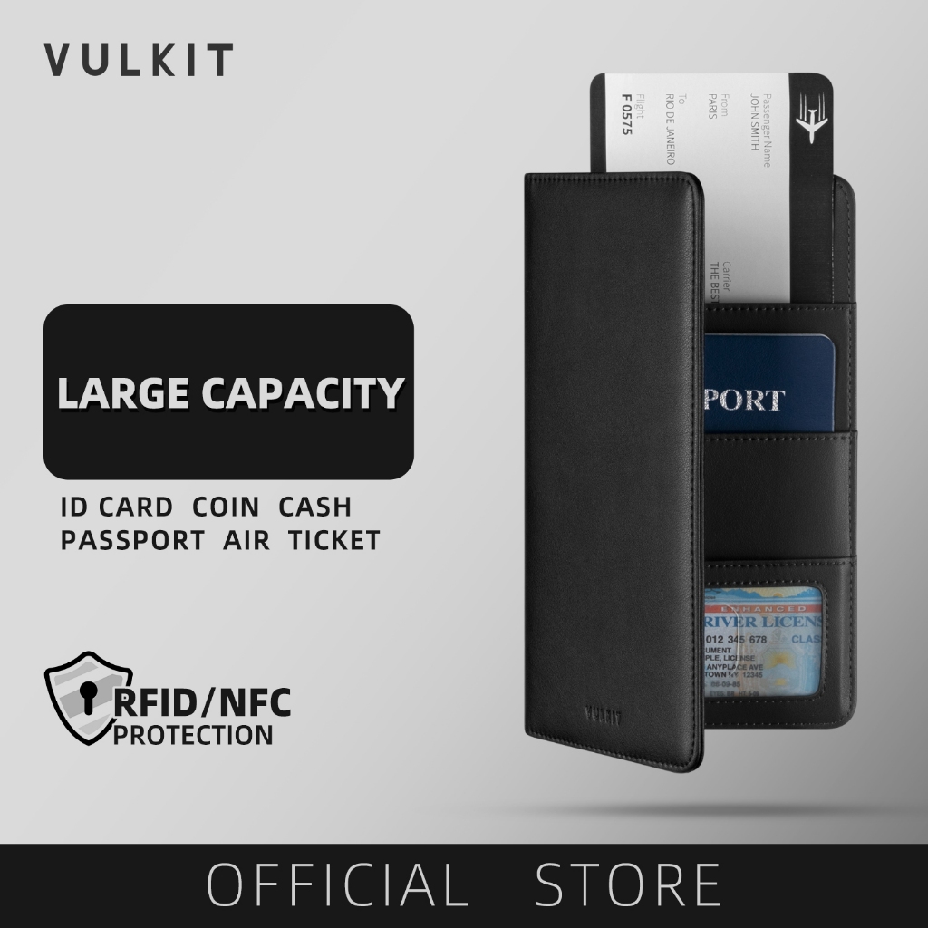 VULKIT-Passport Holder Wallet RFID Blocking Travel Wallet for Men & Women-VPW100