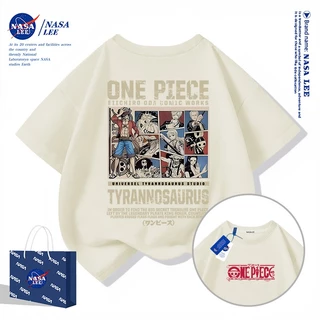 【จัดส่งภายในวันเดียว】เสื้อยืด NASA ผ้าฝ้าย ลายทีมหมวกฟาง สำหรับทุกวัย ระบายอากาศดี สไตล์ไทย