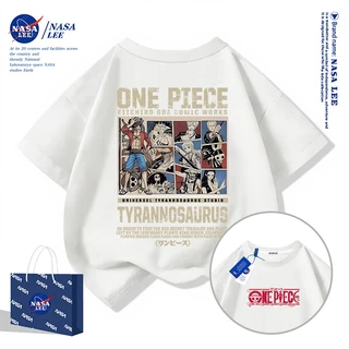 【จัดส่งภายในวันเดียว】เสื้อยืด NASA ผ้าฝ้าย ลายทีมหมวกฟาง สำหรับทุกวัย ระบายอากาศดี สไตล์ไทย