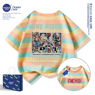 【จัดส่งภายในวันเดียว】เสื้อยืด NASA ผ้าฝ้าย ลายทีมหมวกฟาง สำหรับทุกวัย ระบายอากาศดี สไตล์ไทย