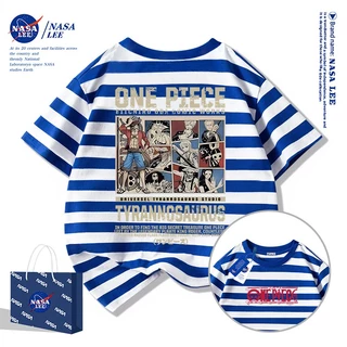 【จัดส่งภายในวันเดียว】เสื้อยืด NASA ผ้าฝ้าย ลายทีมหมวกฟาง สำหรับทุกวัย ระบายอากาศดี สไตล์ไทย