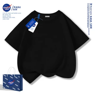 【จัดส่งภายในวันเดียว】เสื้อยืด NASA ผ้าฝ้าย ไซส์หลวม โทนสีเรียบ สำหรับทุกวัย ระบายอากาศดี สไตล์ไทย