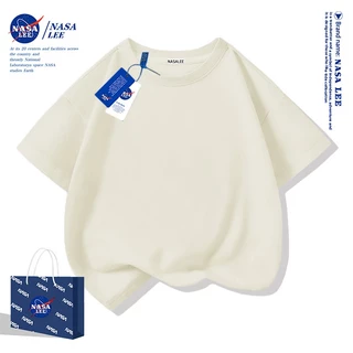 【จัดส่งภายในวันเดียว】เสื้อยืด NASA ผ้าฝ้าย ไซส์หลวม โทนสีเรียบ สำหรับทุกวัย ระบายอากาศดี สไตล์ไทย