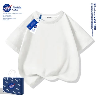 【จัดส่งภายในวันเดียว】เสื้อยืด NASA ผ้าฝ้าย ไซส์หลวม โทนสีเรียบ สำหรับทุกวัย ระบายอากาศดี สไตล์ไทย