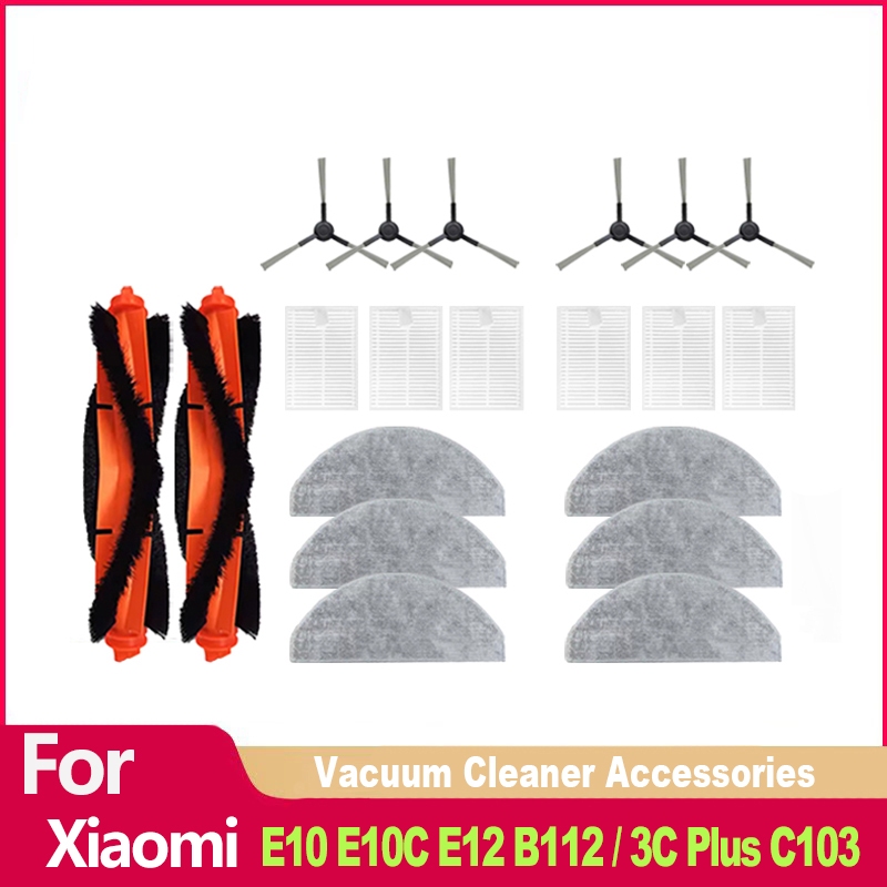 สําหรับ xiaomi E10 E10C E12 B112 3C plus C103 เครื่องดูดฝุ่นหุ่นยนต์อะไหล่หลักแปรงด้านข้างกรอง Mop อ