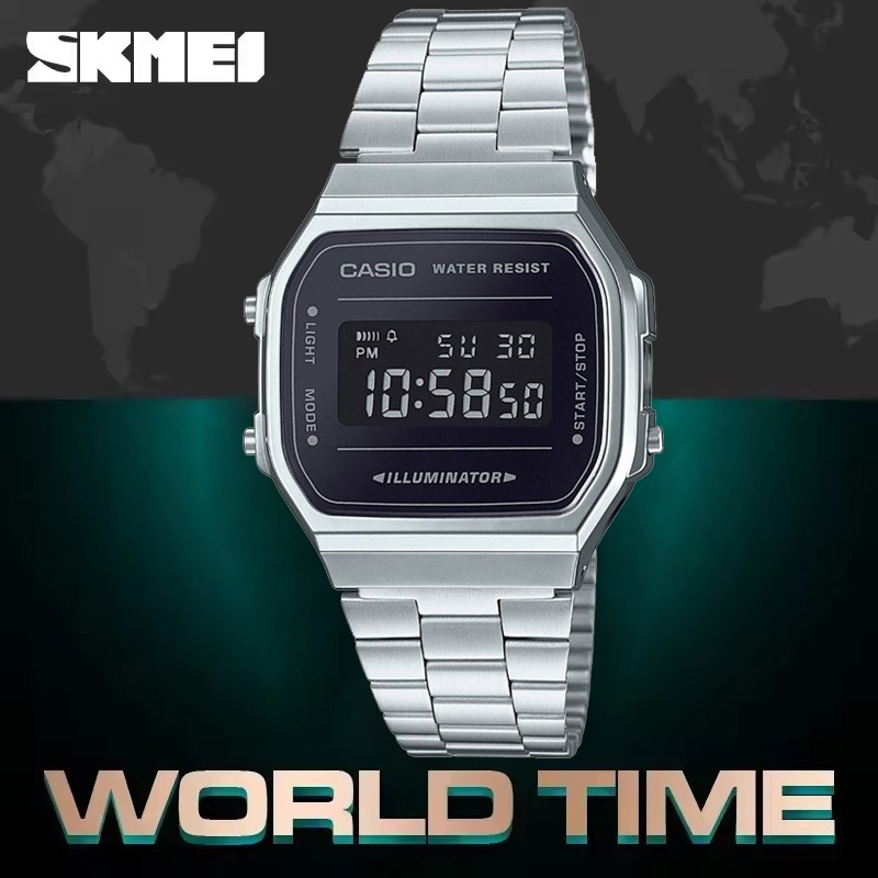 (ของแท้ 100%) คาสิโอ นาฬิกาคาสิโอของแท้ นาฬิกาข้อมือผู้ชาย CMGประกันภัย 1 ปีรุ่น A168WEM-1 นาฬิกาผู้