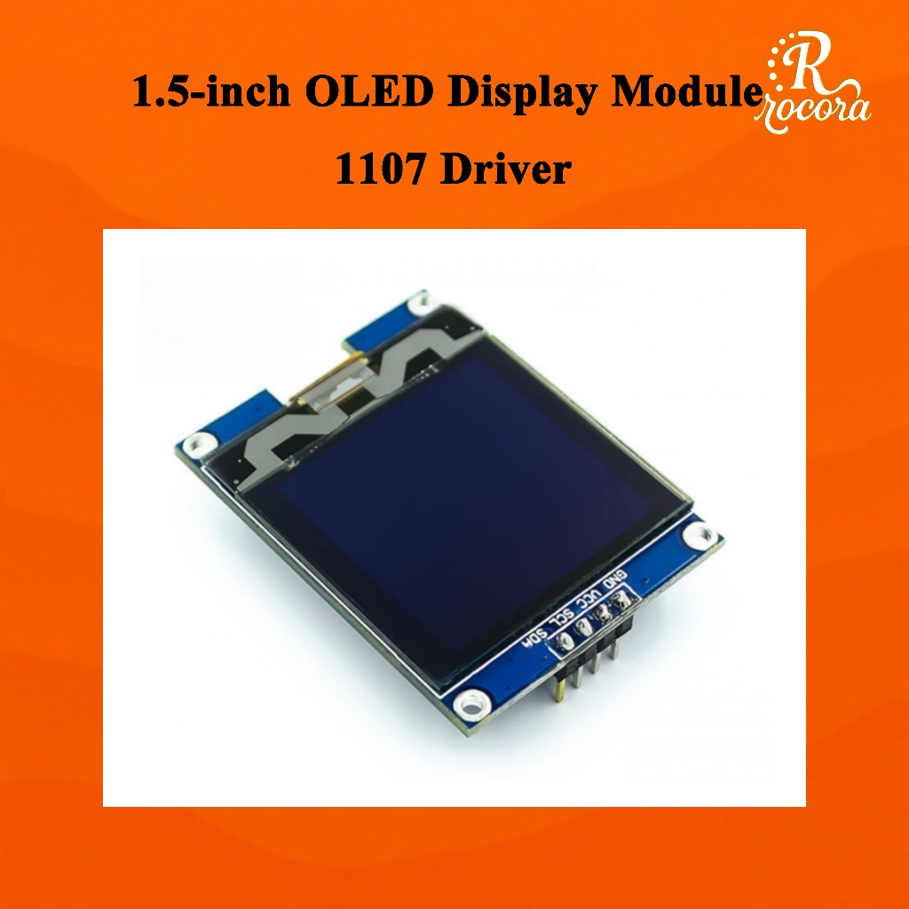 โมดูลจอแสดงผล OLED ขนาด 1.5 นิ้ว 128x128 พิกเซล อินเทอร์เฟซ IIC ชิป SH1107 สำหรับ