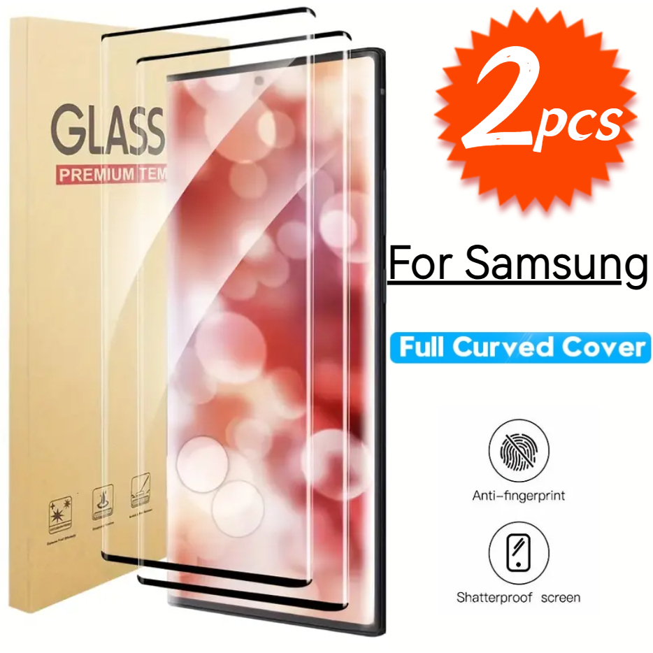 2 ชิ้น 3D HD ฟิล์มนิรภัยสําหรับ Samsung S24 Ultra S23 S22 S21 S20 S10 S9 S8 Note20 Note10 Note9 NOTE