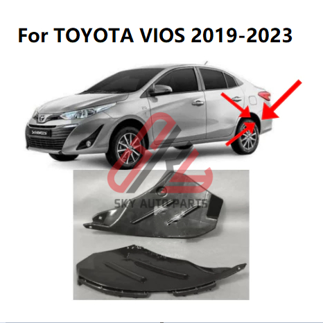 (พร้อมสต็อก) สําหรับ toyota yaris ativ 2017 2018 2019 2020 2021 2022 NSP150 NSP151 บังโคลนหลัง liner บังโคลน