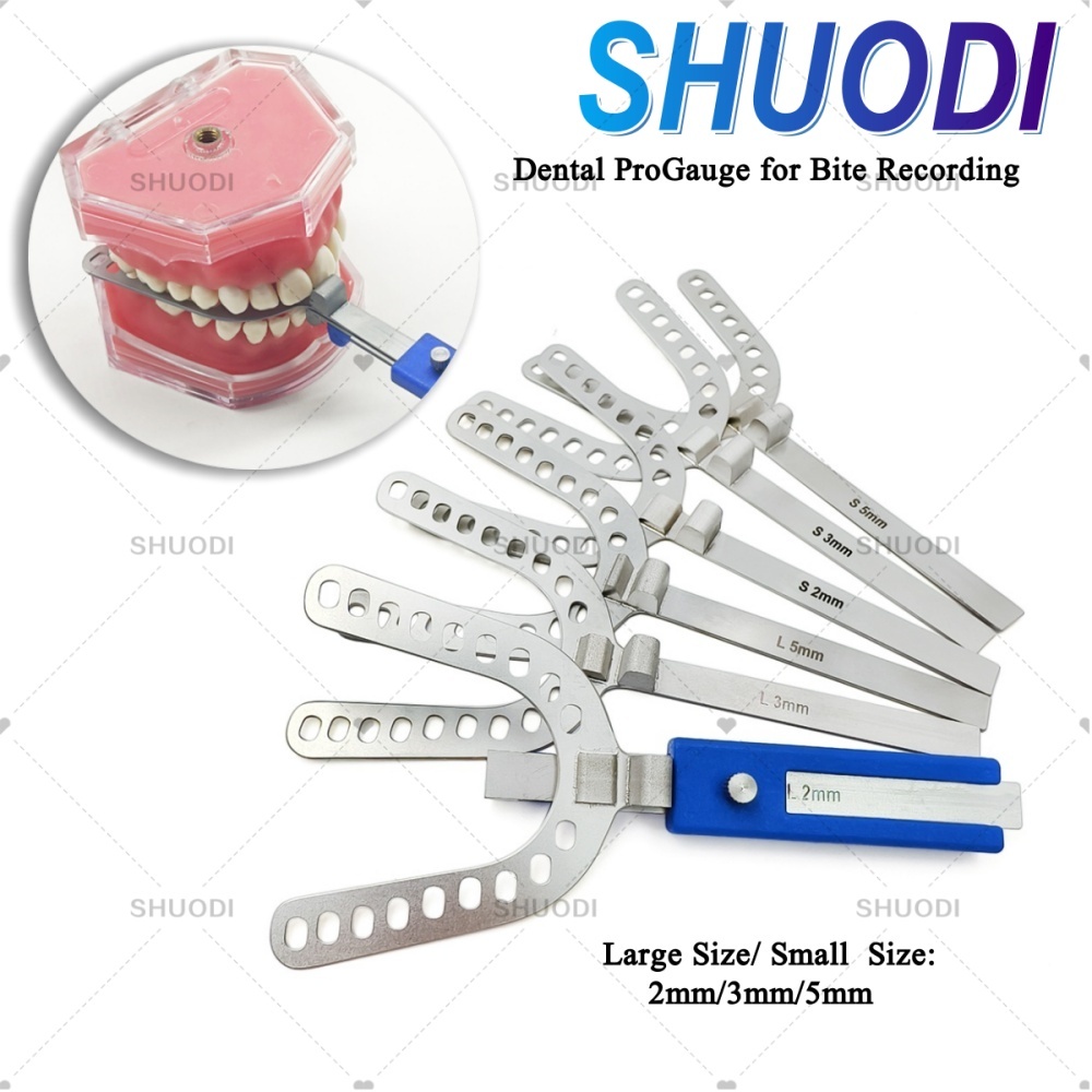 ทันตกรรมช่องปาก Centric ถาดชุด Impression ถาด ProGauge สําหรับการบันทึกกัด 2 มม./3 มม./5 มม.Denture ซ่อมเครื่องกล Occlusal บันทึก