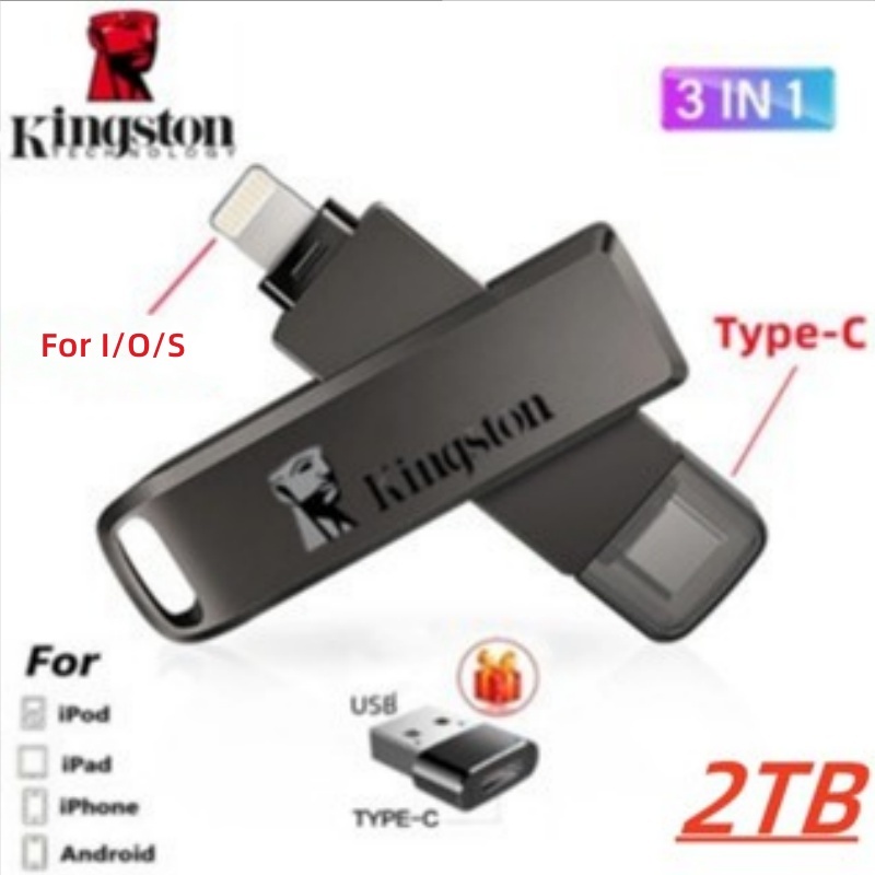 ใหม่ 2TB iXpand แฟลชไดรฟ์ Luxe OTG USB Type-C สําหรับ Lightning Flash Disk 1TB 512GB 256GB 128GB 64G