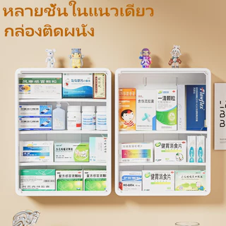 ยาในครัวเรือน ตู้ กล่องเก็บของติดผนัง กล่องเก็บสินค้าของแท้ คุณภาพดีเก็บยาในที่