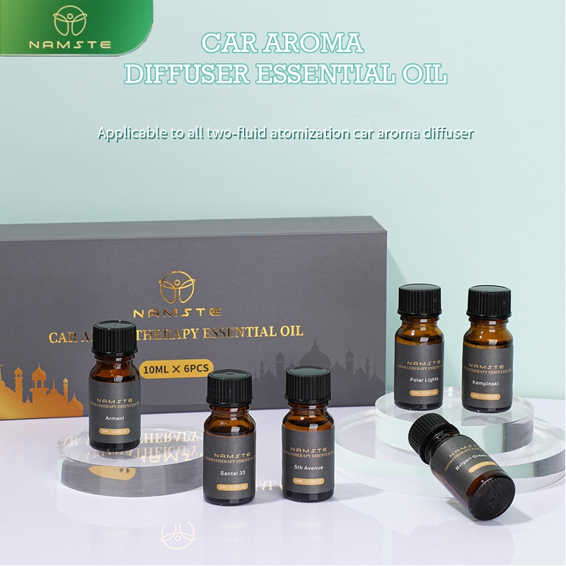 NAMESTE Car Air Freshener Luxury 6-Pack Fragrance Oils สําหรับรถยนต์น้ํามันหอมระเหยเครื่อง Humidifier 10ML