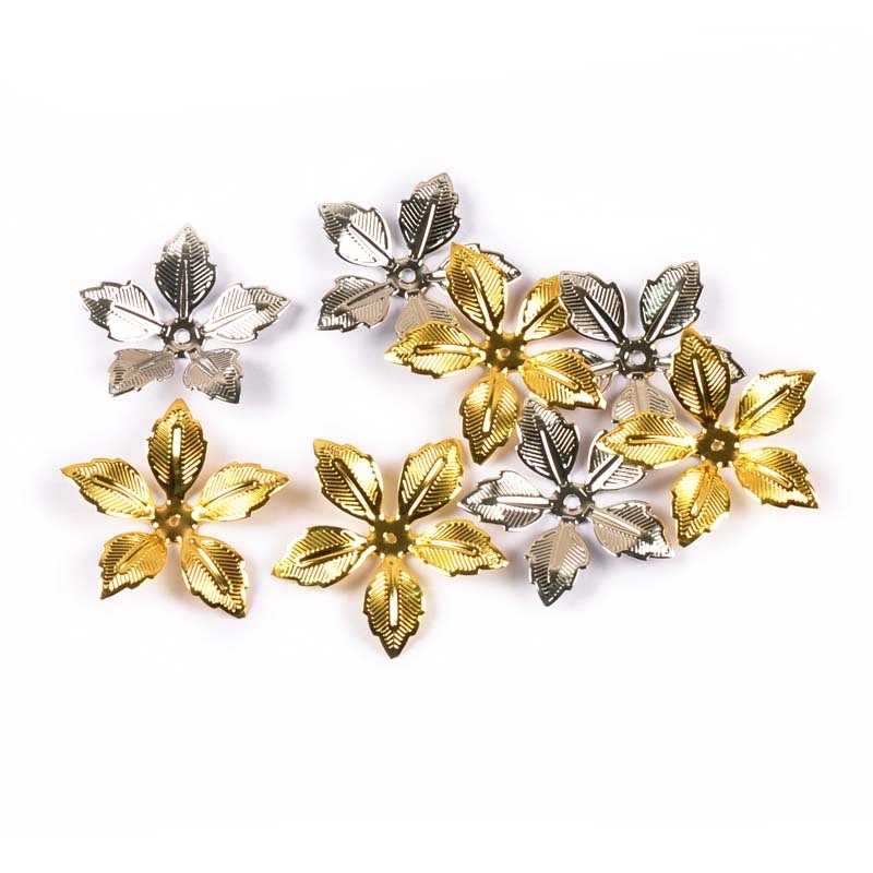 20pcs 47mm Golden และ Silvery ดอกไม้โลหะหัตถกรรม Wraps Filigree Connectors Embellishments สําหรับ Scrapbooking Home Decor หัตถกรรมของขวัญ ykl0762-10