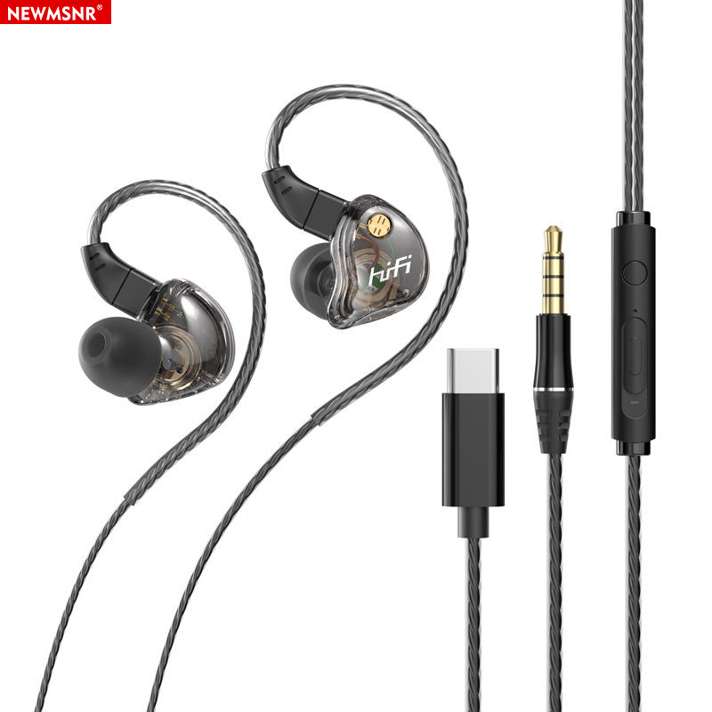 Newmsnr ใหม่อัพเกรดHIFIคุณภาพเสียงหูฟังแบบมีสายHD Callingหูฟังสวมใส่สบายชุดหูฟังออกแบบตามหลักสรีรศาสตร์เพลงเกมไม่มีความล่าช้าหูฟัง