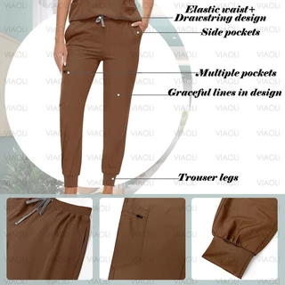 VIAOLI ชุดสครับ ชุดพยาบาล (เสื้อ+กางเกง)
