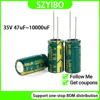 50 ชิ้นความถี่สูง In-Line อลูมิเนียม Electrolytic Capacitor …