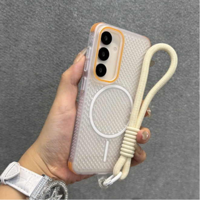 Cooling Magnetism Case For Samsung S25Ultra S25Plus S24Ultra S24Plus S25 S24 Honeycomb การกระจายความร้อน Two-Tone Designmagnetism ชาร์จ ราคา ถูกที่สุด ดีลบีเคเค แกลเลอรีภาพที่ 7